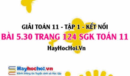 Giải bài 5.30 trang 124 Toán 11 tập 1 SGK Kết nối tri thức